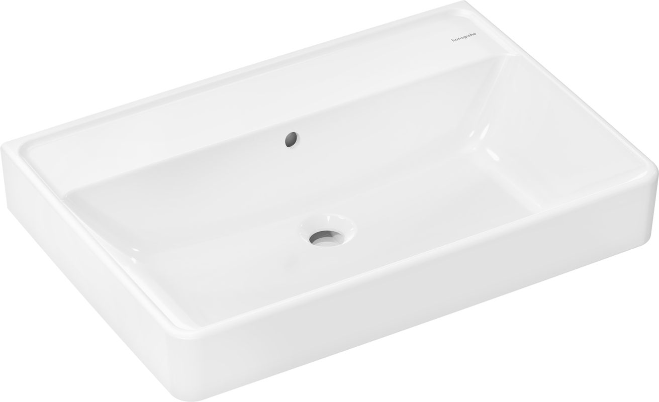 Hansgrohe Waschtisch Xanuia Q 700 x 480 mm, ohne Hahnloch mit Überlauf weiss, 170 x 480 mm, Farbe weiß Bild 1