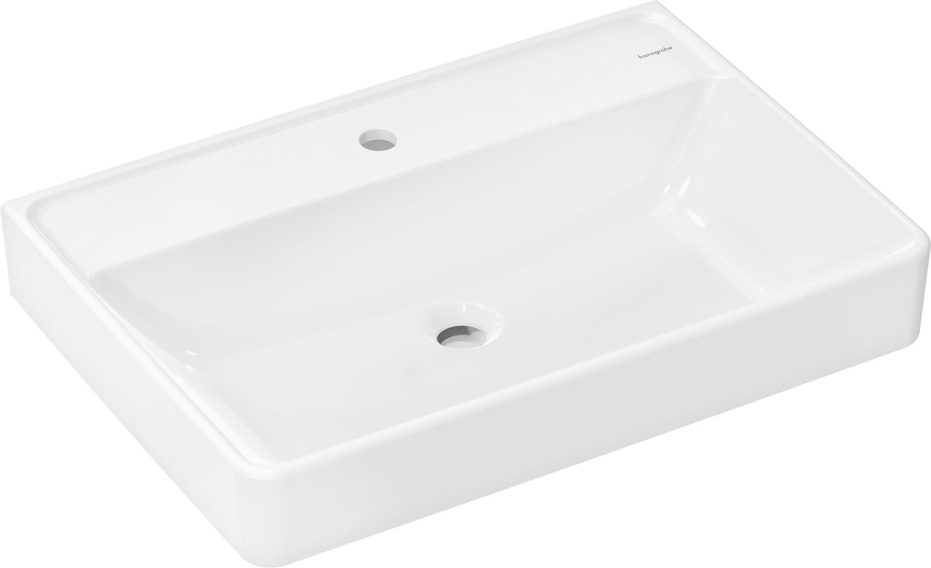 Hansgrohe Waschtisch Xanuia Q 700 x 480 mm mit Hahnloch, ohne Überlauf weiss, 170 x 480 mm, Farbe weiß Bild 1