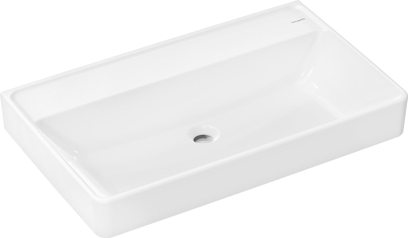 Hansgrohe Waschtisch Xanuia Q 800 x 480 mm, ohne Hahnloch u.Überlauf, SMC weiss, 170 x 480 mm, Farbe weiß Bild 1
