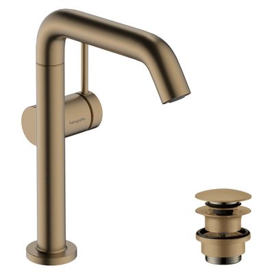 Hansgrohe WTM 210 Tecturis S Fine CoolStart Schwenkauslauf mit Push-Open Ablaufgar.BBR, Farbe bronze Bild 2