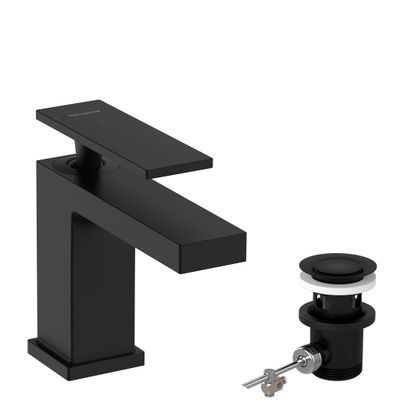 Hansgrohe WTM 80 Tecturis E CoolStart EcoSmart+ mit Zugstangen-Ablaufg. MSW, Farbe schwarz Bild 2