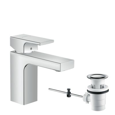 Hansgrohe Einhebel-Waschtischmischer 100, mit Ablaufgarnitur, Farbe chrom Bild 2