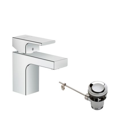 Hansgrohe Waschtischmischer 70 Vernis Shape Metall Ablauf, Farbe chrom Bild 2