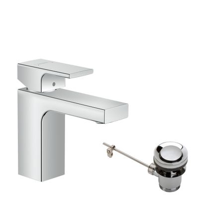 Hansgrohe Waschtischmischer 100 Vernis Shape Metall Ablauf, Farbe chrom Bild 2