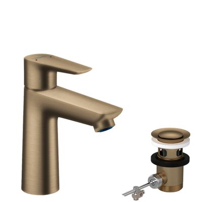 Hansgrohe Einhebel-Waschtischmischer, ComfortZone110, mit Ablaufgarnitur,112 mm, brush.bronz, Farbe bronze Bild 2