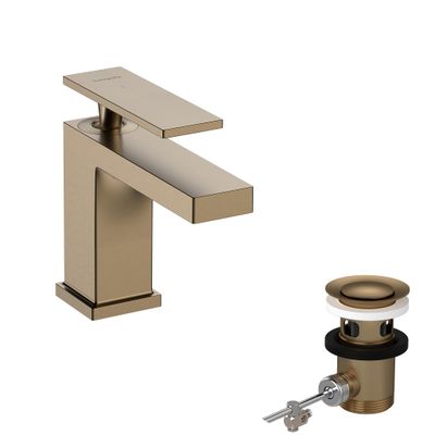 Hansgrohe WTM 80 Tecturis E CoolStart EcoSmart+ mit Zugstangen-Ablaufg. BBR, Farbe bronze Bild 2