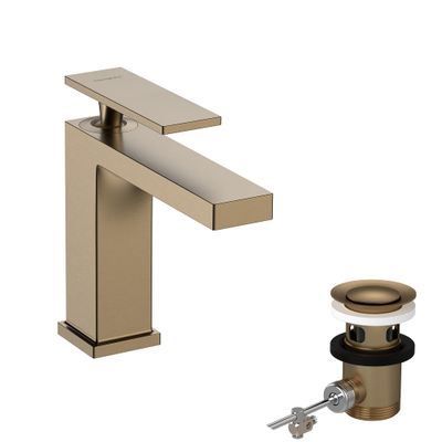 Hansgrohe WTM 110 Tecturis E, mit Zugstangen-Ablaufgarnitur BBR, Farbe bronze Bild 2