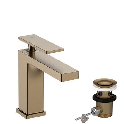 Hansgrohe WTM 110 Tecturis E CoolStart EcoSmart+ mit Zugstangen-Ablaufg. BBR, Farbe bronze Bild 2