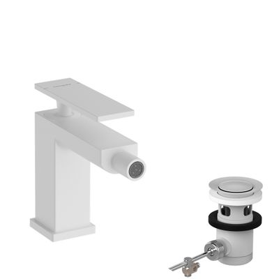 Hansgrohe Bidetmischer Tecturis E, mit Zugstangen-Ablaufgarnitur MW, Farbe weiß Bild 2