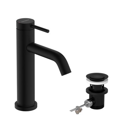 Hansgrohe WTM 110 Tecturis S, mit Zugstangen-Ablaufgarnitur MSW, Farbe schwarz Bild 2