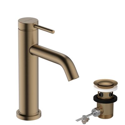 Hansgrohe WTM 110 Tecturis S CoolStart EcoSmart+ mit Zugstangen-Ablaufg. BBR, Farbe bronze Bild 2