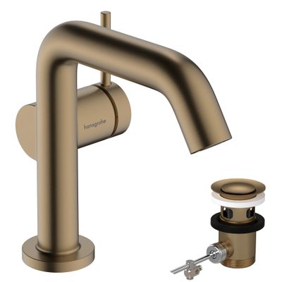 Hansgrohe WTM 110 Tecturis S Fine CoolStart, mit Zugstangen-Ablaufgarnitur BBR, Farbe bronze Bild 2