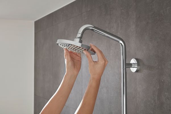 Hansgrohe Showerpipe Croma 160, mit Thermostat, Brausearm 270 mm, 1439 x 270 x 380 x 360 mm, Farbe chrom Bild 8