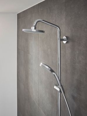 Hansgrohe Showerpipe Croma 160, mit Thermostat, Brausearm 270 mm, 1439 x 270 x 380 x 360 mm, Farbe chrom Bild 9