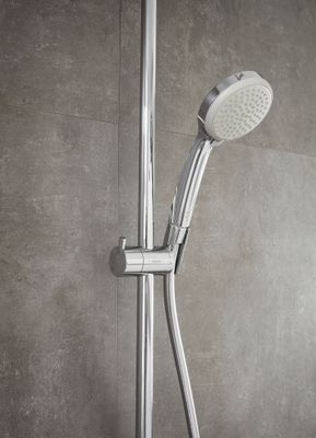 Hansgrohe Showerpipe Croma 220 1-strahlig, EcoSmart, 9 l/min, mit Thermostat, 1545 x 380 x 512 mm, Farbe chrom Bild 12