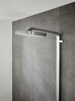 Hansgrohe Showerpipe Raindance Select E300 3jet, KB, HB u.Thermostat AP, weiss, 1218 x 718 x 466 x 386 mm, Farbe chrom Bild 17