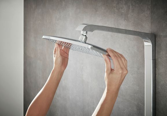 Hansgrohe Raindance Showerpipe Select E360 mit Thermostat, Brausearm 380 mm, 1269 x 380 x 559 x 476 mm, Farbe chrom Bild 12