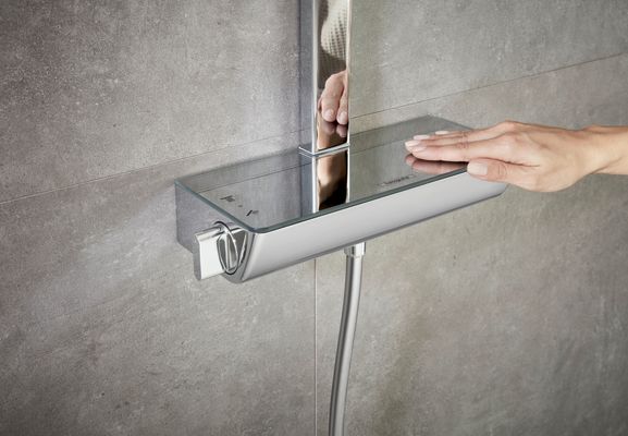 Hansgrohe Raindance Showerpipe Select E360 mit Thermostat, Brausearm 380 mm, 1269 x 380 x 559 x 476 mm, Farbe chrom Bild 13