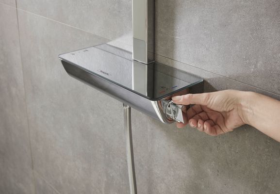 Hansgrohe Raindance Showerpipe Select E360 mit Thermostat, Brausearm 380 mm, 1269 x 380 x 559 x 476 mm, Farbe chrom Bild 18