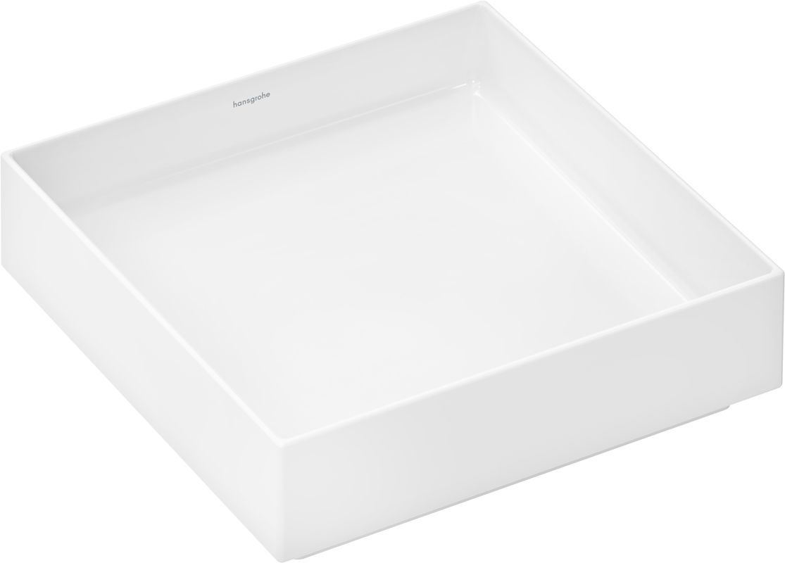 Hansgrohe Aufsatzwaschtisch Xuniva Evo E ohne Hahnl.u.Überlauf SMC / HYE we, 400 x 400 mm, Farbe weiß Bild 1