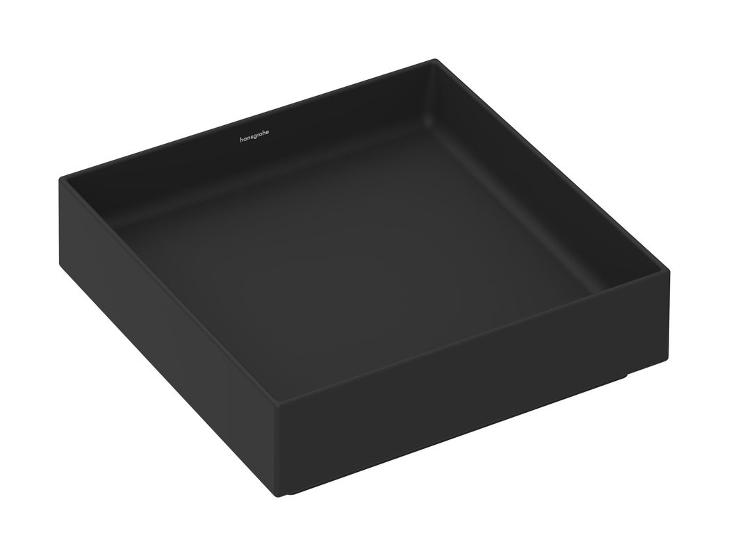Hansgrohe Aufsatzwaschtisch Xuniva Evo E ohne Hahnloch u.Überlauf MSW, 400 x 400 mm, Farbe schwarz Bild 1