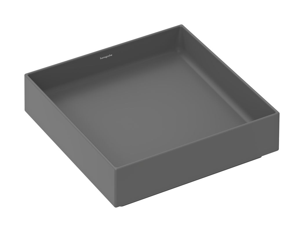 Hansgrohe Aufsatzwaschtisch Xuniva Evo E ohne Hahnloch u.Überlauf SGma, 400 x 400 mm, Farbe schiefergrau Bild 1