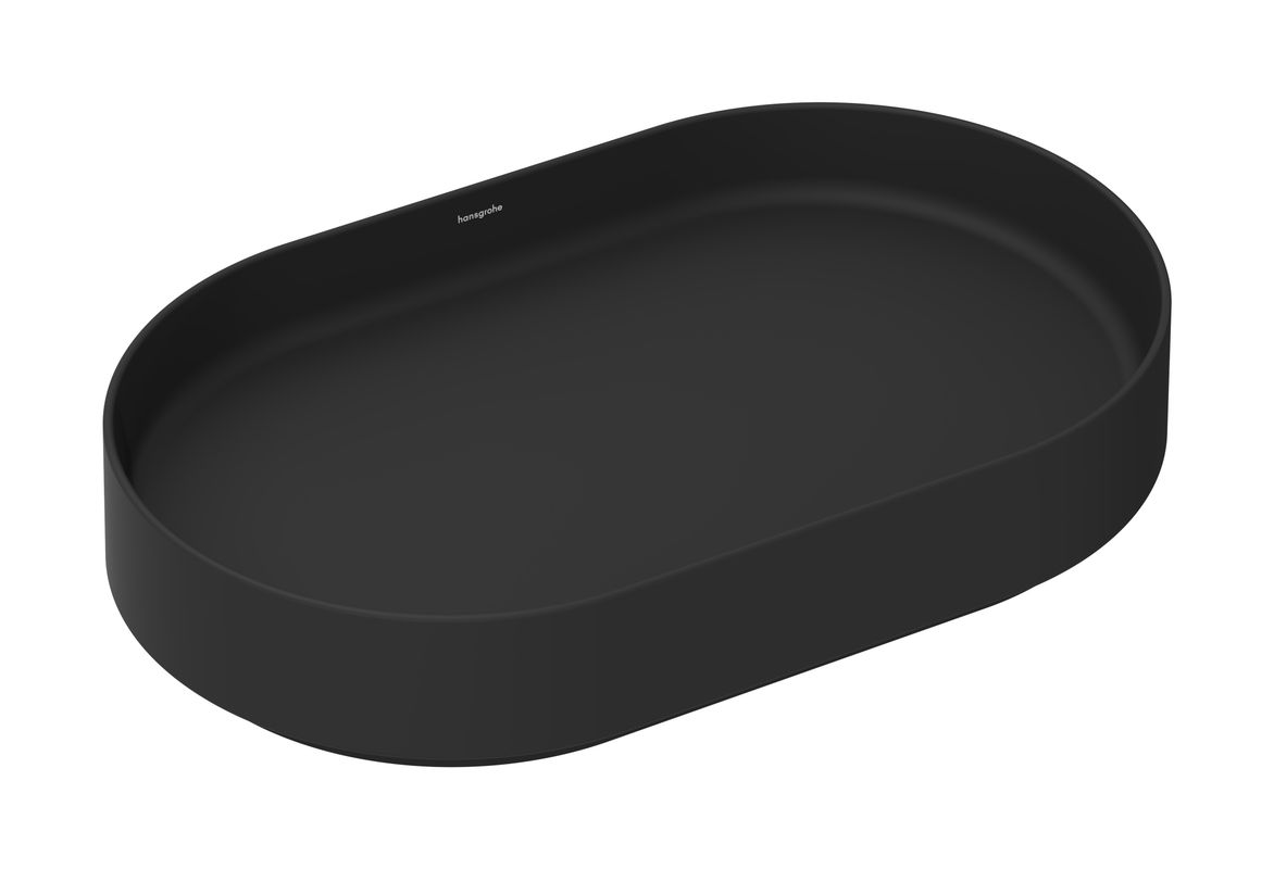 Hansgrohe Aufsatzwaschtisch Xuniva Evo U ohne Hahnloch u.Überlauf MSW, 650 x 400 mm, Farbe schwarz Bild 1