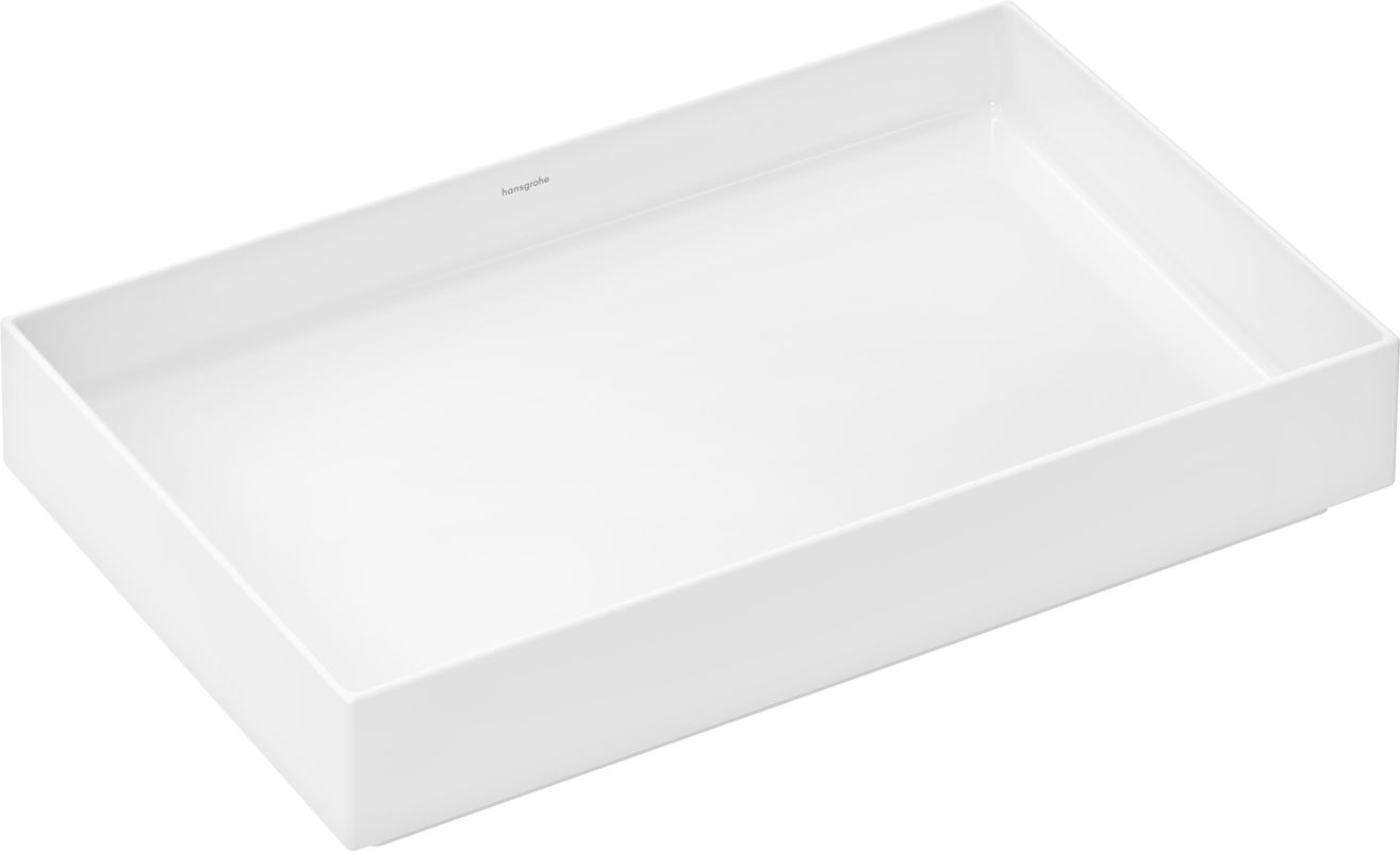 Hansgrohe Aufsatzwaschtisch Xuniva Evo E ohne Hahnl. u.Überlauf SMC / HYE we, 650 x 400 mm, Farbe weiß Bild 1