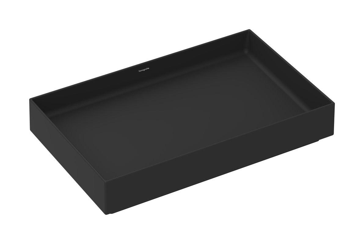 Hansgrohe Aufsatzwaschtisch Xuniva Evo E ohne Hahnloch u.Überlauf MSW, 650 x 400 mm, Farbe schwarz Bild 1