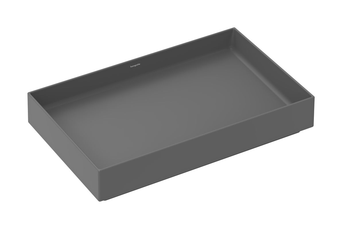 Hansgrohe Aufsatzwaschtisch Xuniva Evo E ohne Hahnloch u.Überlauf SGma, 650 x 400 mm, Farbe schiefergrau Bild 1