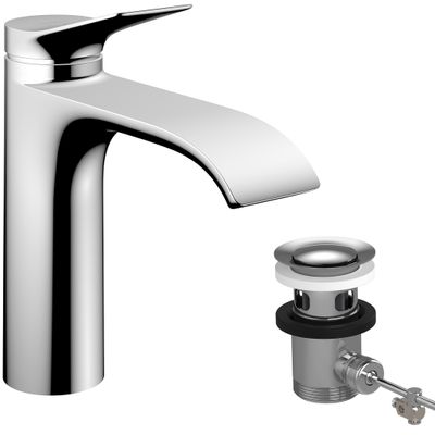 Hansgrohe Einhebel-Waschtischmischer 110, mit Ablaufgarnitur, CoolStart, Farbe chrom Bild 2