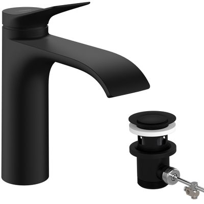 Hansgrohe Waschtischmischer 110 Vivenis CoolStart, mit Zugstangen-Ablaufg.MSW, Farbe schwarz Bild 2