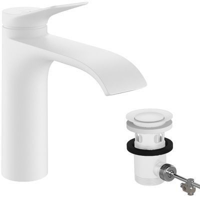 Hansgrohe Waschtischmischer 110 Vivenis CoolStart, mit Zugstangen-Ablaufg.MW, Farbe weiß Bild 2