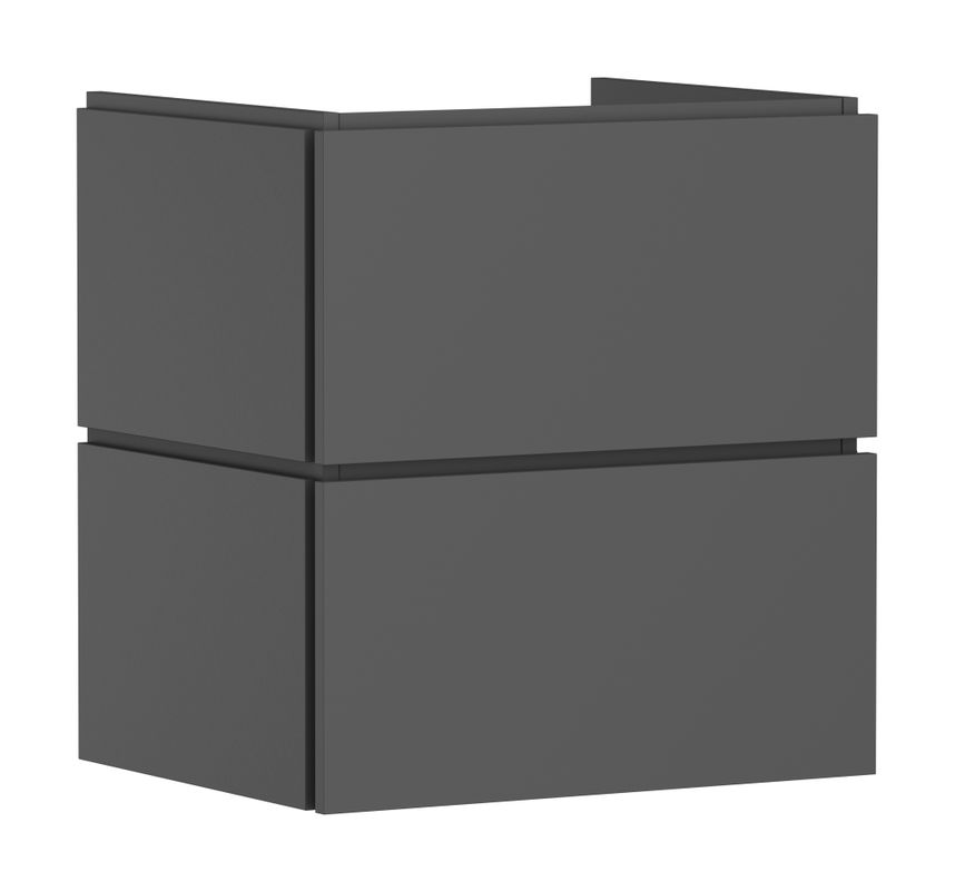 Hansgrohe Waschtischunterschrank Xilesa E mit 2SK PushOpen WB SGma, 580 x 470 mm, Farbe schiefergrau Bild 1