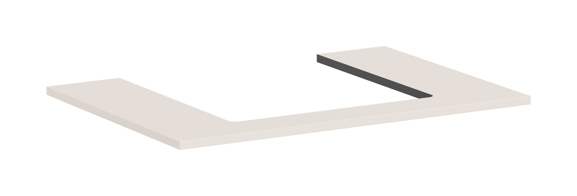 Hansgrohe Konsole Xilesa E mit Ausschnitt mittig Aufsatzwasch.ge SBma, 780 x 550 mm, Farbe sandbeige Bild 1