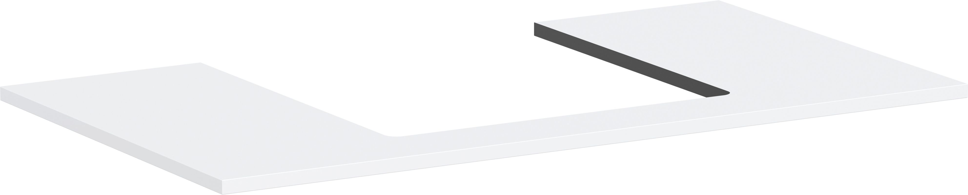 Hansgrohe Konsole Xilesa E mit Ausschnitt mittig für Aufsatzwasch.ge MW, 980 x 550 mm, Farbe weiß Bild 1