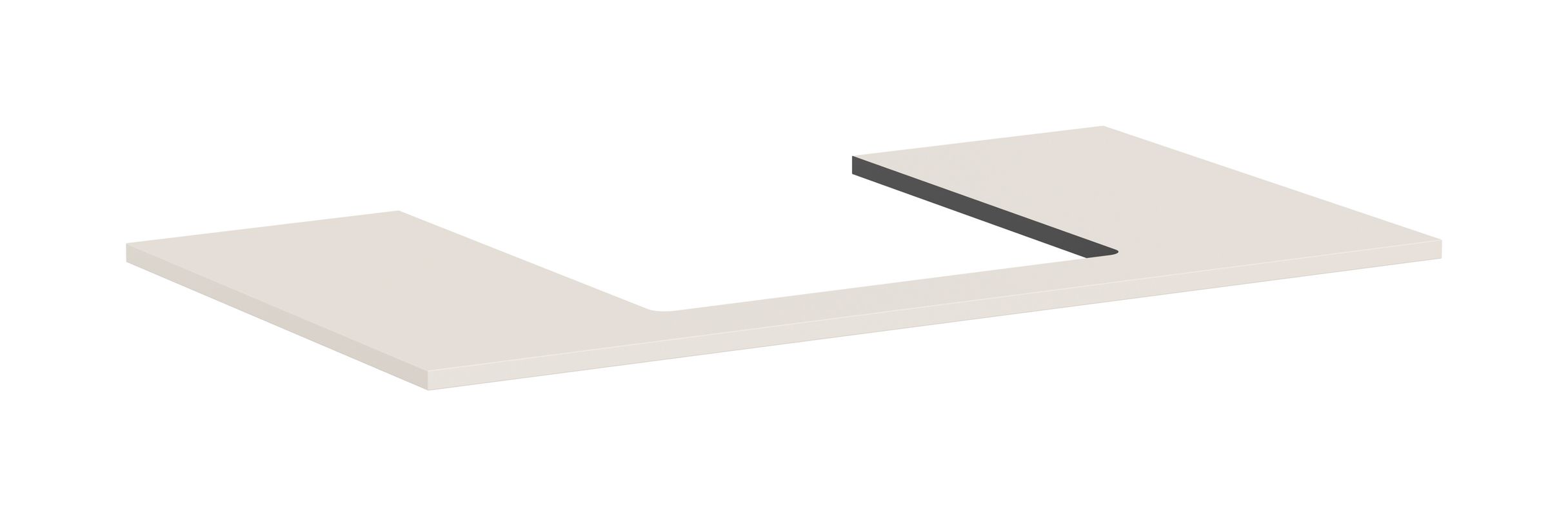 Hansgrohe Konsole Xilesa E mit Ausschnitt mittig Aufsatzwasch.ge SBma, 980 x 550 mm, Farbe sandbeige Bild 1