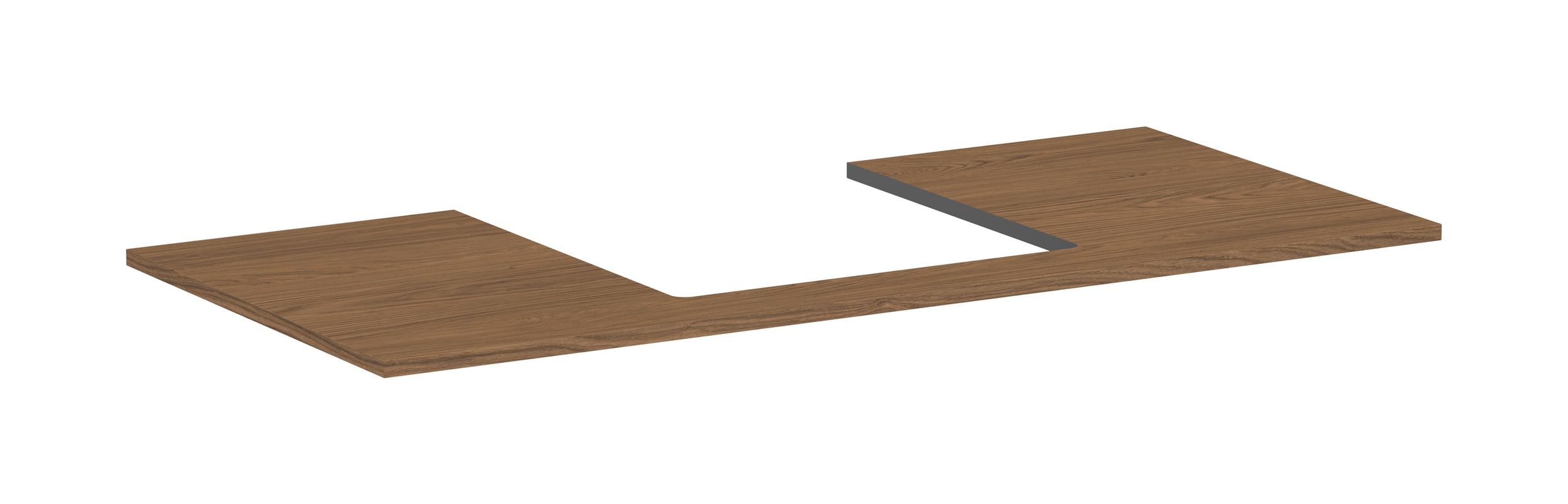 Hansgrohe Konsole Xilesa E mit Ausschnitt mittig Aufsatzwasch.ge ECHK, 1180 x 550 mm, Farbe eiche kaschmir Bild 1