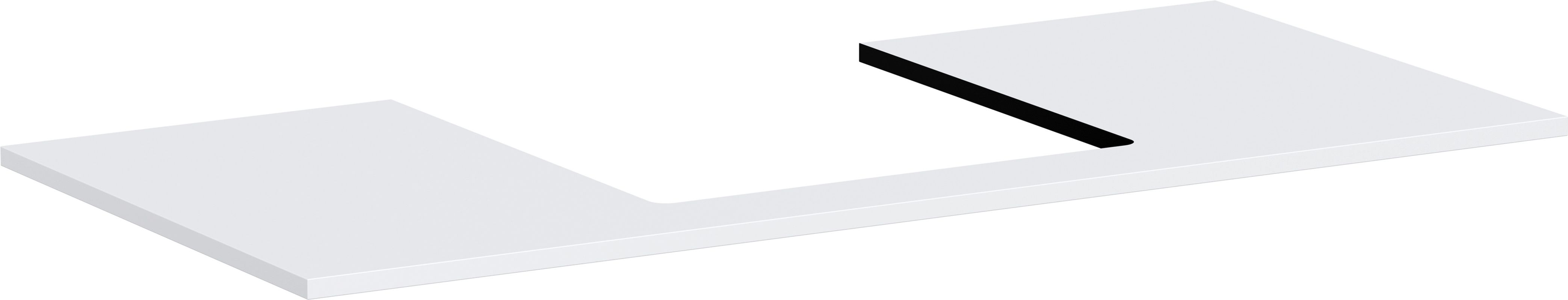 Hansgrohe Konsole Xilesa E mit Ausschnitt mittig für Aufsatzwasch.ge MW, 1180 x 550 mm, Farbe weiß Bild 1