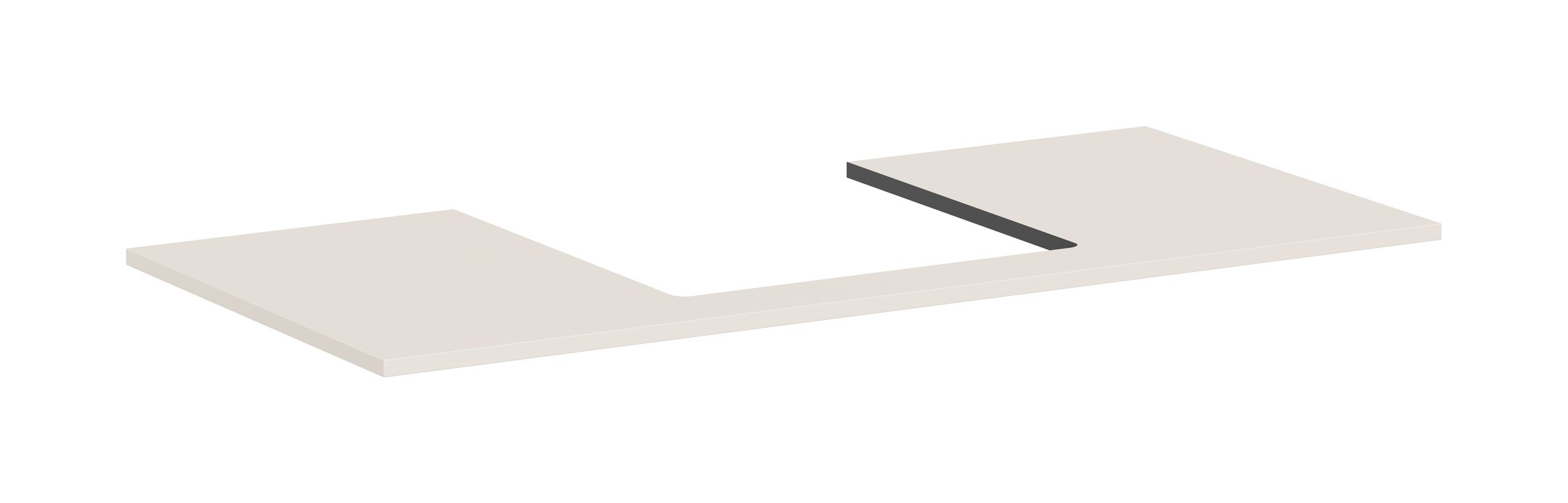 Hansgrohe Konsole Xilesa E mit Ausschnitt mittig Aufsatzwasch.ge SBma, 1180 x 550 mm, Farbe sandbeige Bild 1