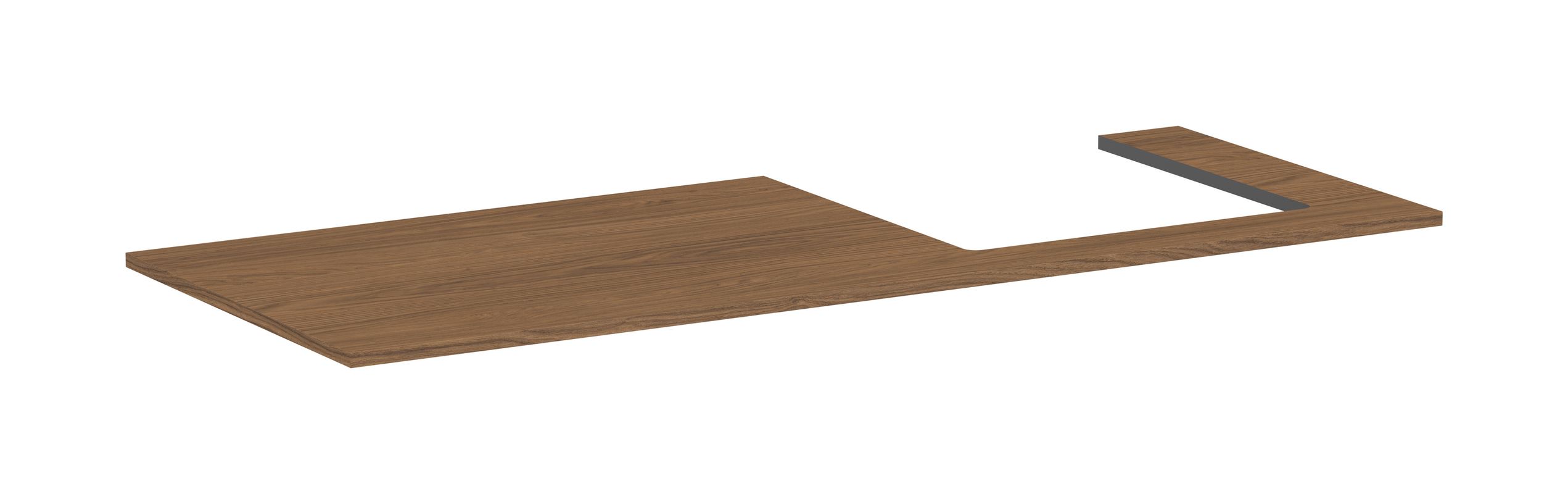 Hansgrohe Konsole Xilesa E mit Ausschnitt rechts Aufsatzwasch.ge ECHK, 1375 x 550 mm, Farbe eiche kaschmir Bild 1
