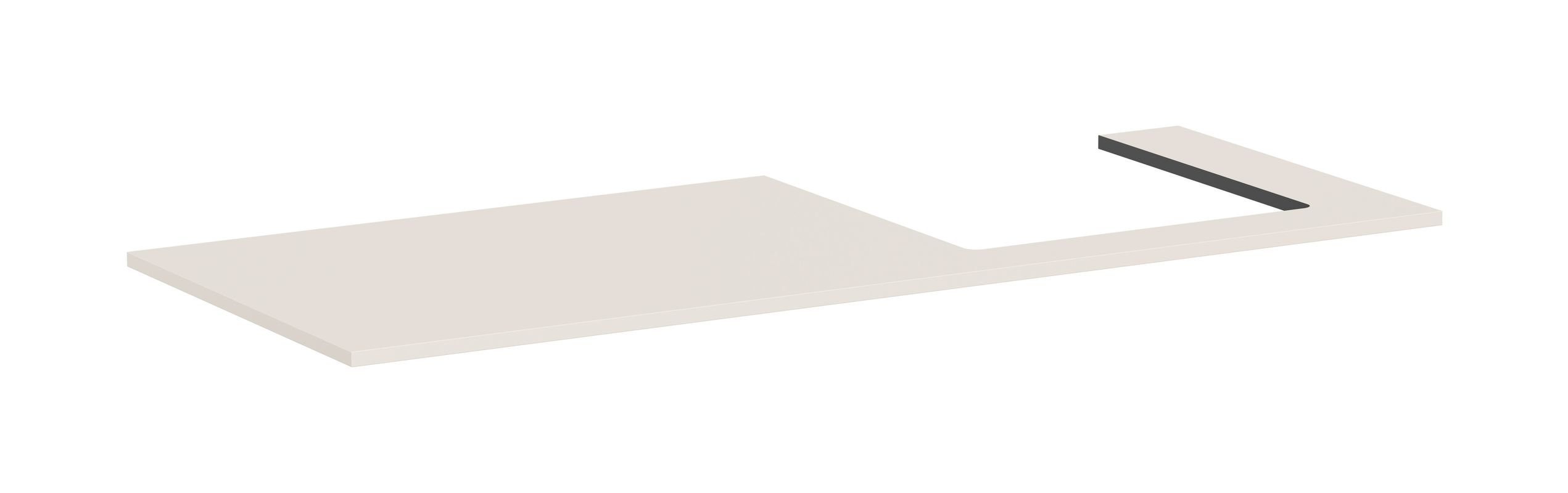 Hansgrohe Konsole Xilesa E mit Ausschnitt rechts Aufsatzwasch.ge SBma, 1375 x 550 mm, Farbe sandbeige Bild 1