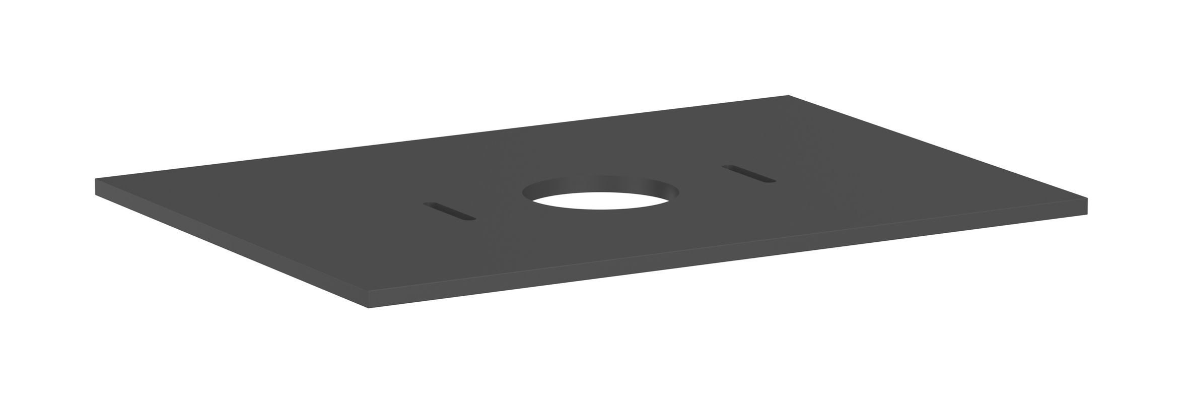 Hansgrohe Konsole Xilesa E mit Ausschnitt mitt.Aufsatzwasch.ohne Hl SGma, 780 x 550 mm, Farbe schiefergrau Bild 1