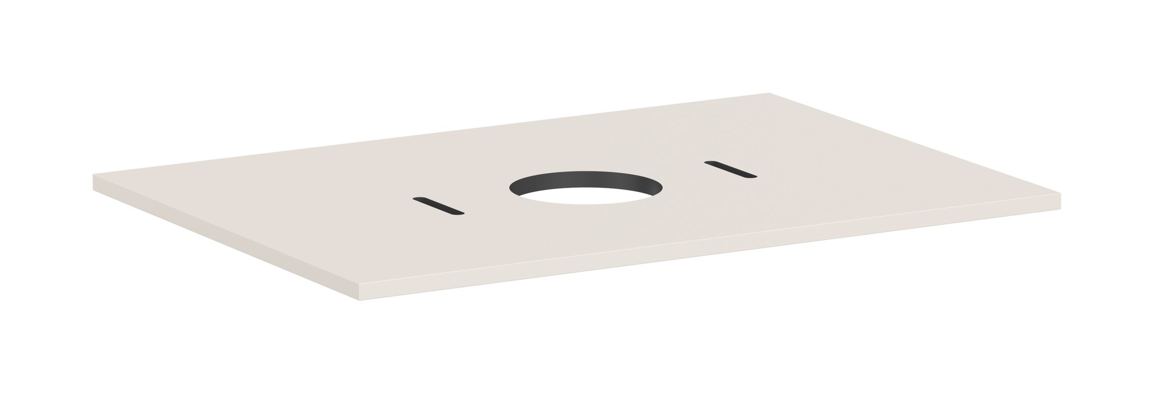 Hansgrohe Konsole Xilesa E mit Ausschnitt mitt.Aufsatzwasch.ohne Hl SBma, 780 x 550 mm, Farbe sandbeige Bild 1