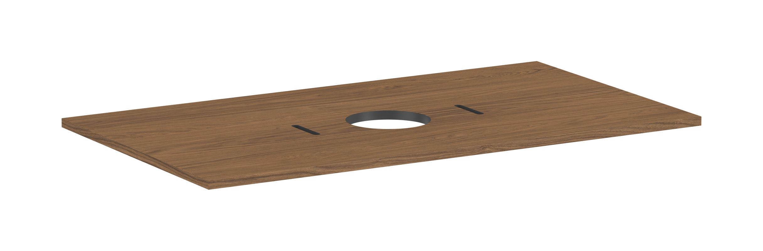 Hansgrohe Konsole Xilesa E mit Ausschnitt mitt.Aufsatzwasch.ohne Hl ECHK, 980 x 550 mm, Farbe eiche kaschmir Bild 1