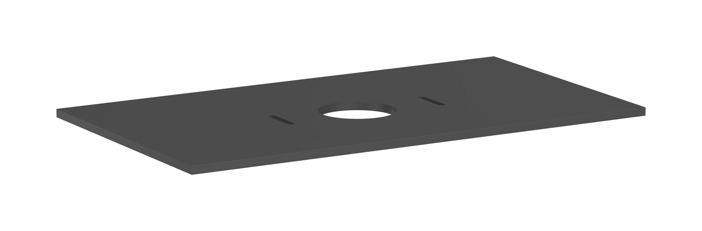 Hansgrohe Konsole Xilesa E mit Ausschnitt mitt.Aufsatzwasch.ohne Hl SGma, 980 x 550 mm, Farbe schiefergrau Bild 1
