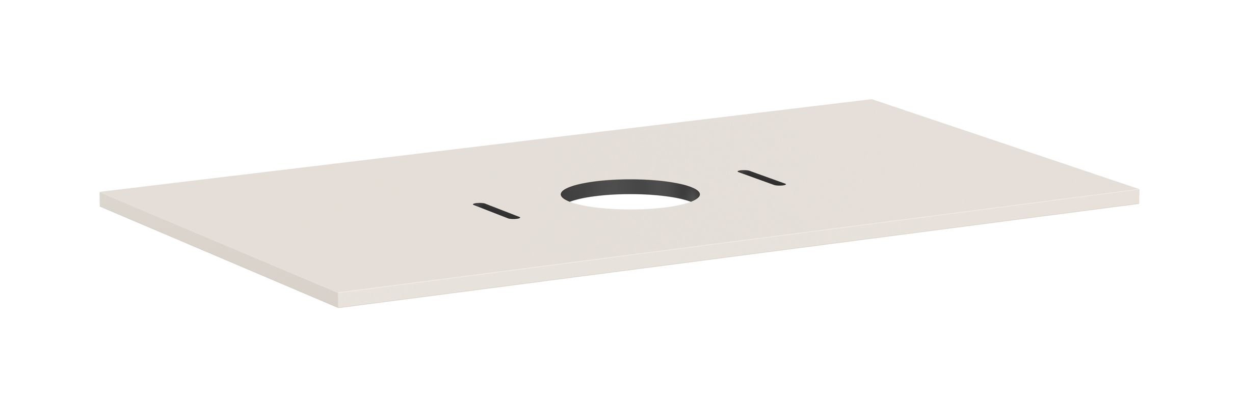 Hansgrohe Konsole Xilesa E mit Ausschnitt mitt.Aufsatzwasch.ohne Hl SBma, 980 x 550 mm, Farbe sandbeige Bild 1