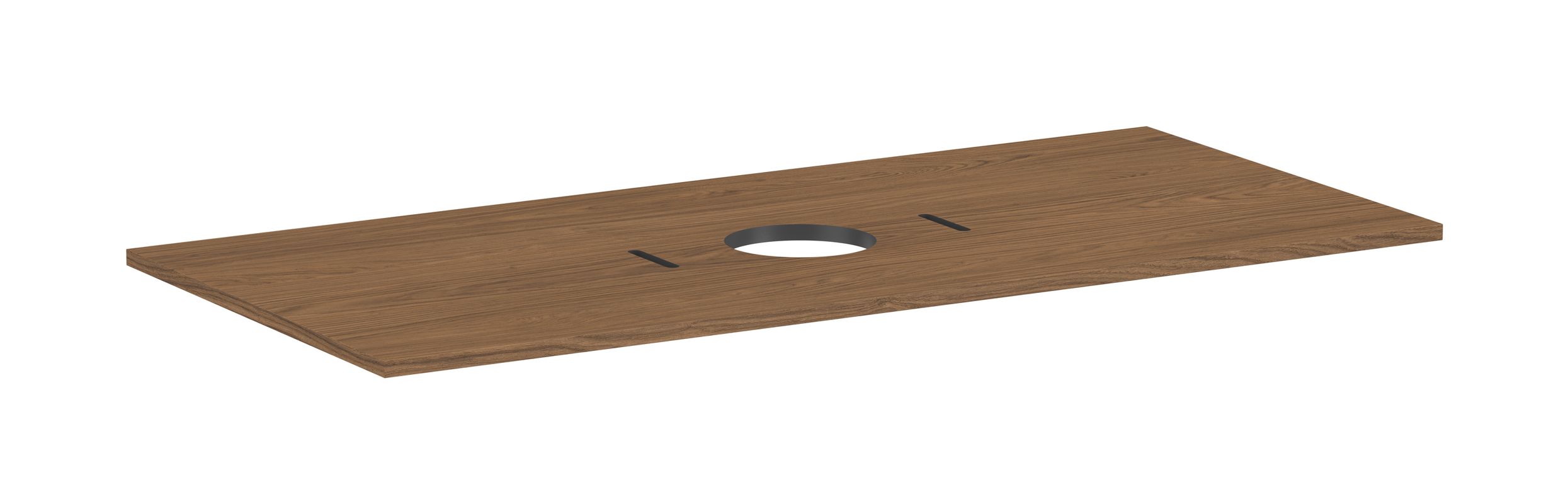 Hansgrohe Konsole Xilesa E mit Ausschnitt mitt.Aufsatzwasch.ohne Hl ECHK, 1180 x 550 mm, Farbe eiche kaschmir Bild 1