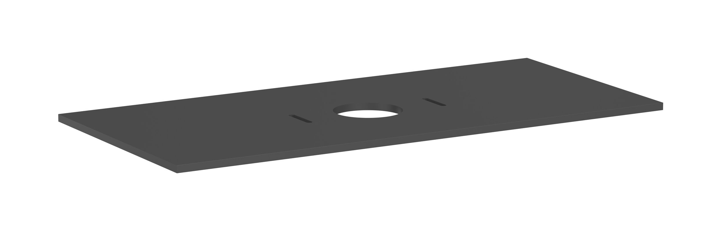 Hansgrohe Konsole Xilesa E mit Ausschnitt mitt.Aufsatzwasch.ohne Hl SGma, 1180 x 550 mm, Farbe schiefergrau Bild 1
