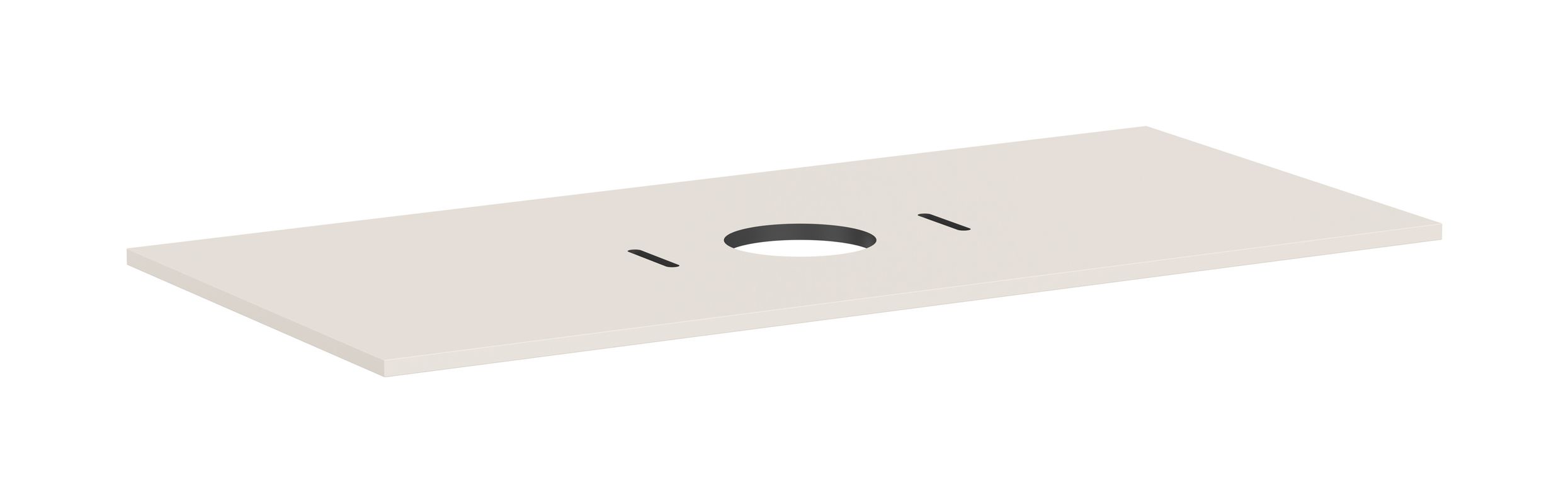 Hansgrohe Konsole Xilesa E mit Ausschnitt mitt.Aufsatzwasch.ohne Hl SBma, 1180 x 550 mm, Farbe sandbeige Bild 1